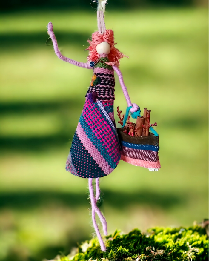 Woven purple art!